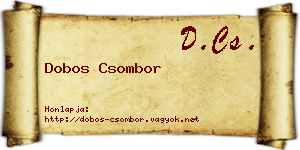 Dobos Csombor névjegykártya