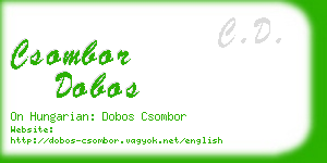 csombor dobos business card